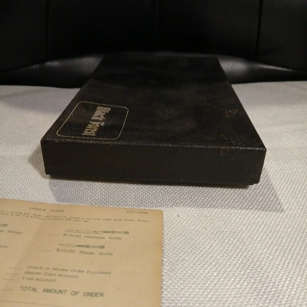 Maxam CTASK Black Forest Vtg MCM Lucite Handle‎ Steak Knives Boxed Set 6
